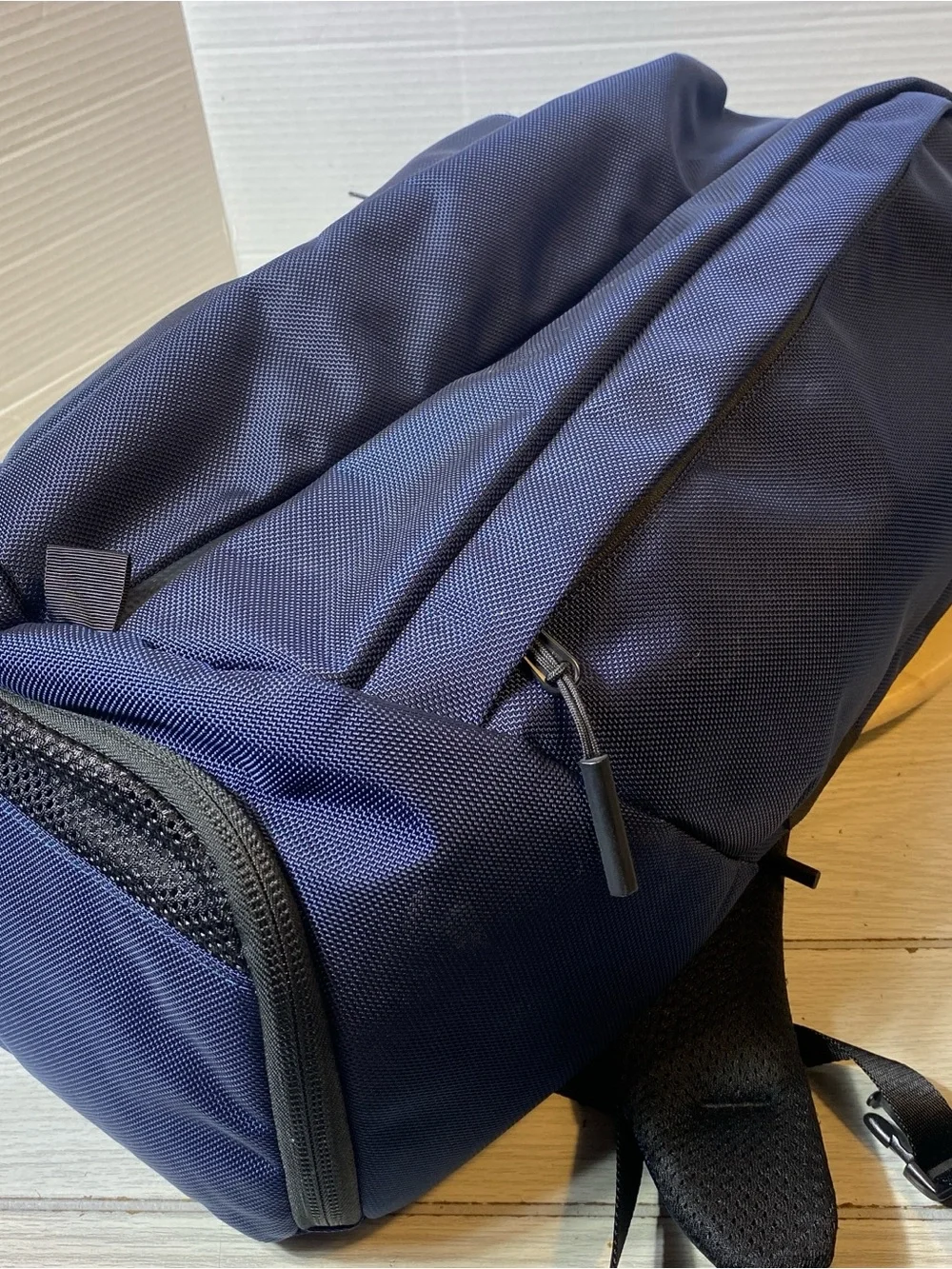 Aer Duffel Gym Work Backpack Laptop Bag Navy Blue Cordura Nylon Excellent